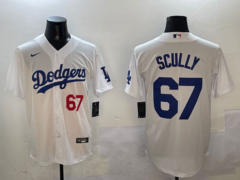 Men Los Angeles Dodgers #67 Scully White Game 2024 Nike MLB Jersey style 01084->new york yankees->MLB Jersey